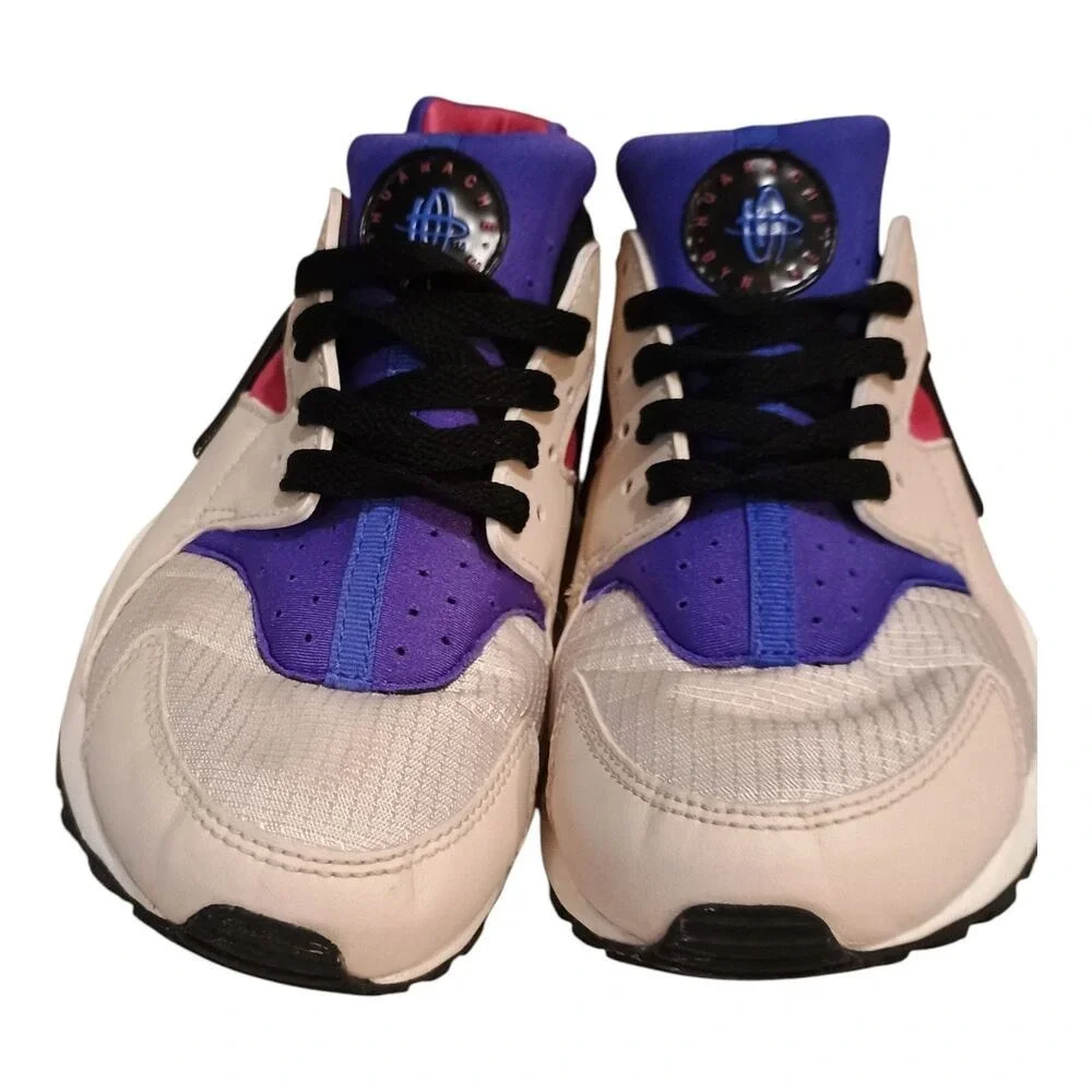 Nike Huarache Kids Run GS Desert Sand Sneakers Pink Purple Youth 6.5 Women's 7.5